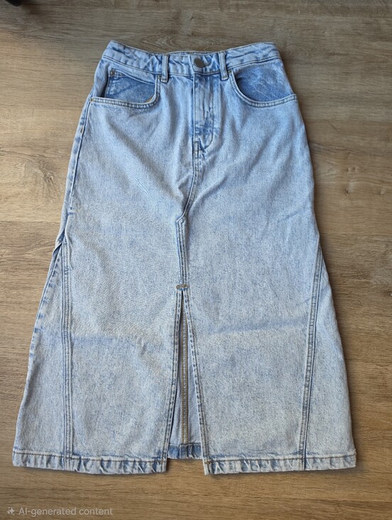 Maje Dresses & Skirts - Maje Light Wash Denim Midi Skirt Size 34